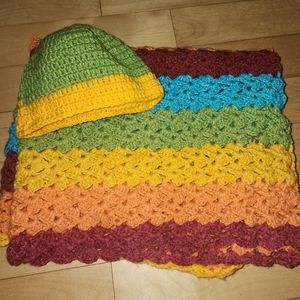 Baby blanket and hat